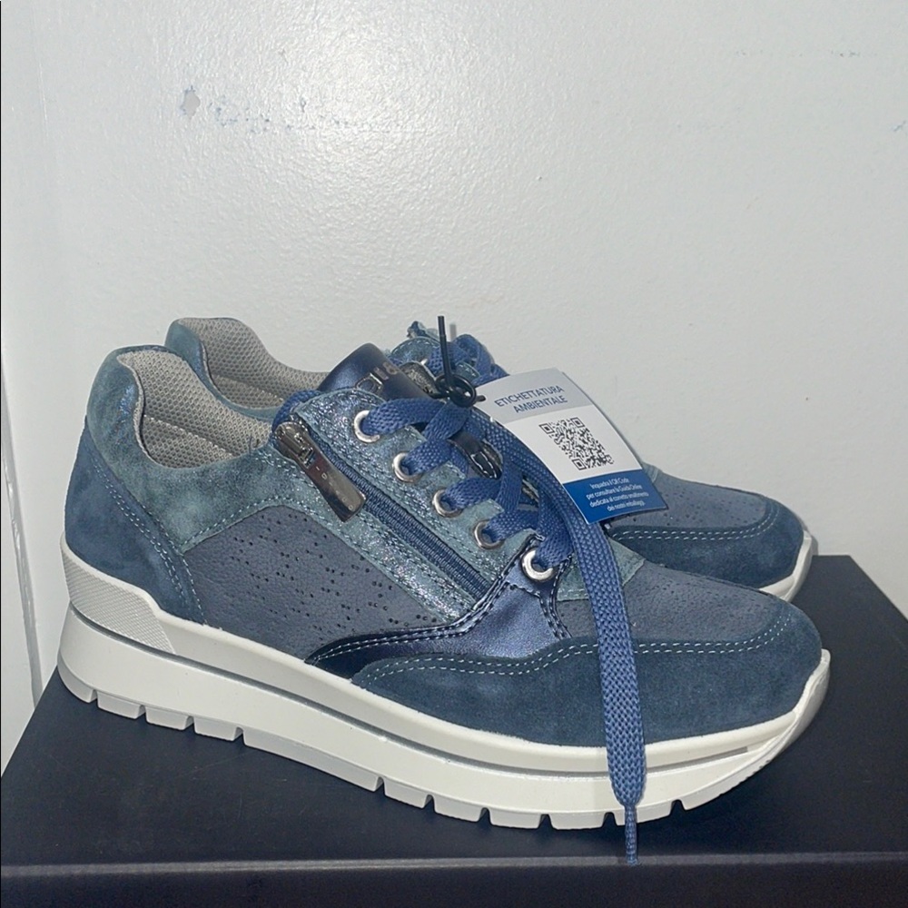 Blue Suede Sneakers